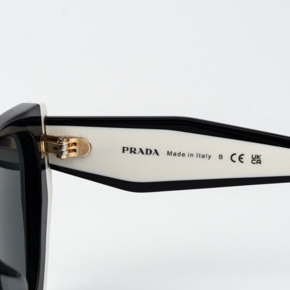 Prada Women Sunglasses Black Squared PR15WSF 09Q5S0 BRAND NEW - Picture 9 of 10